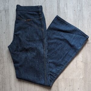 70's Vintage Lee Set- Sanfor Set Mid Rise Easy Flare/ Fresh Blue- 27